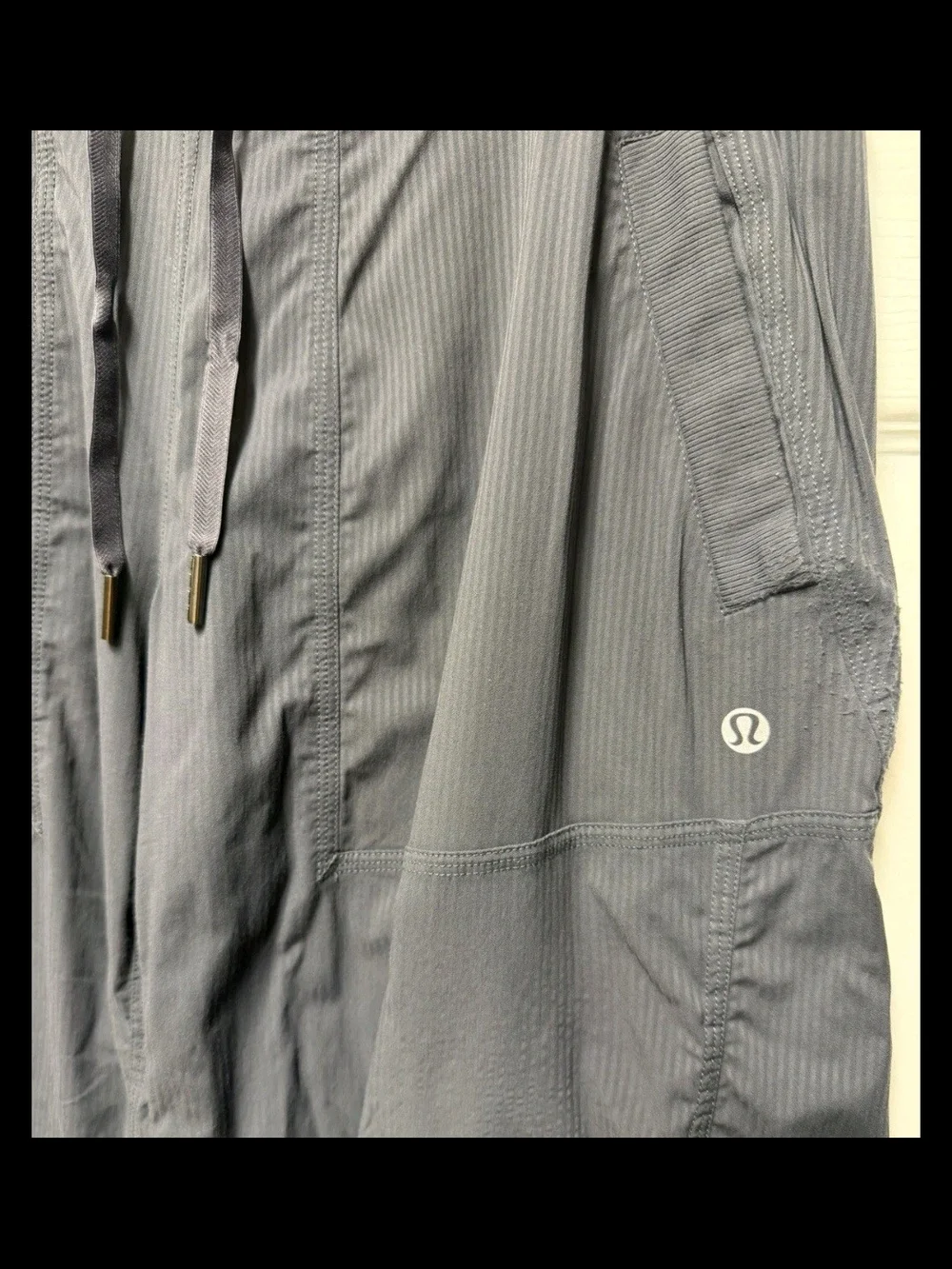lululemon Dance Studio Charcoal  Drawstring Ruched Jogger Pants. Size 8